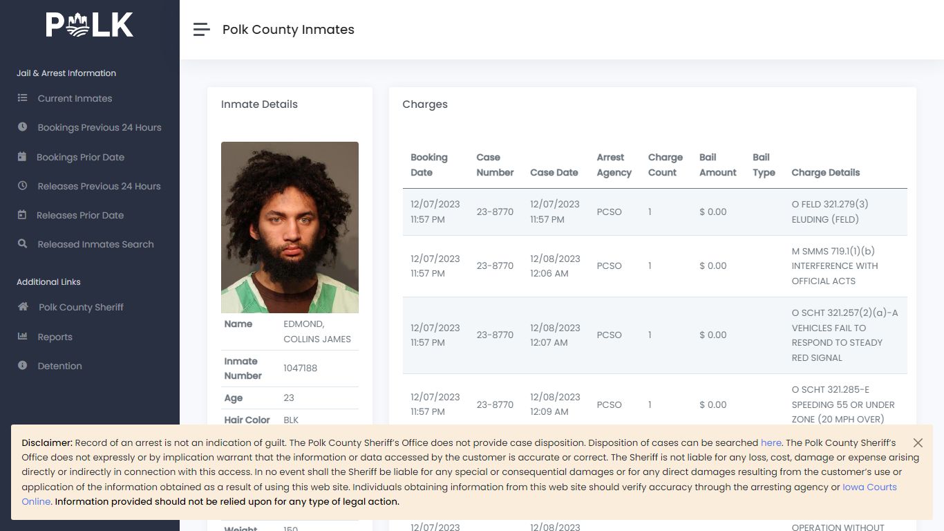 Inmate Details - Polk Inmates